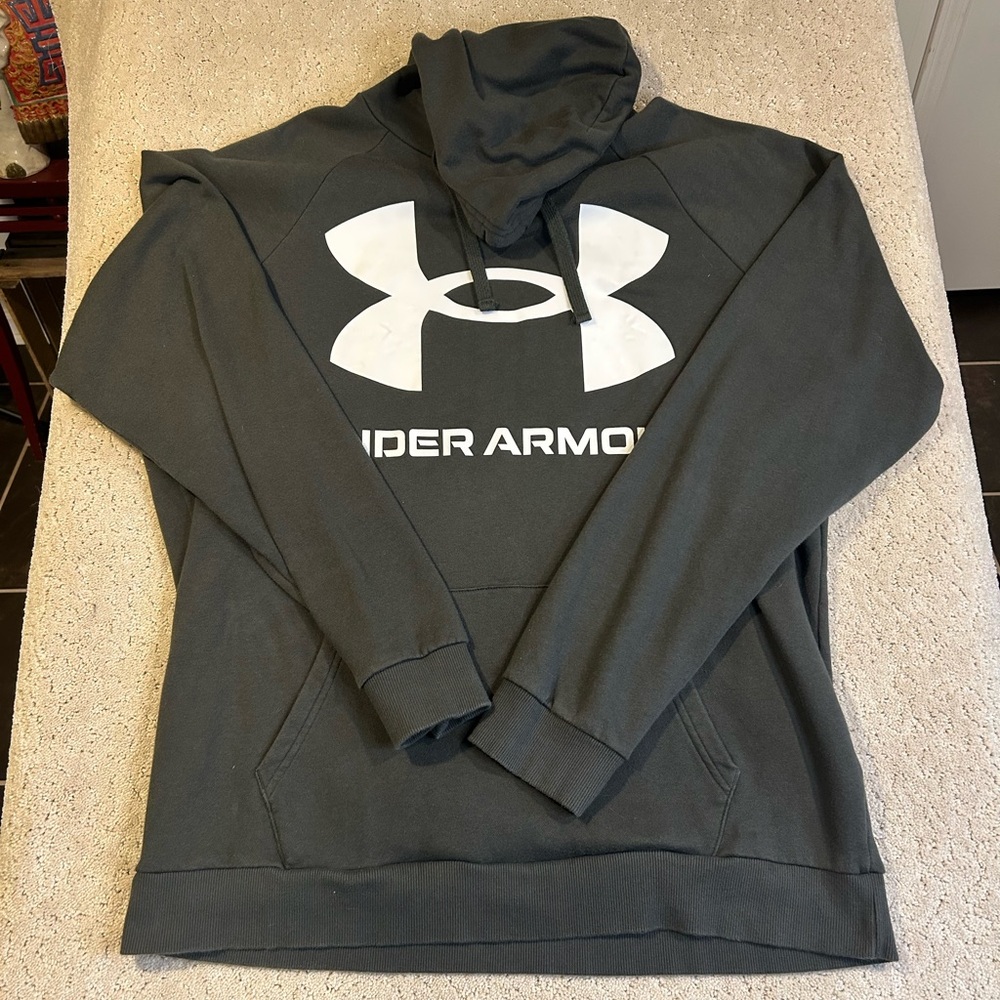 Under‎ Armour UA Rival Fleece Big Logo Hoodie Green XL Men's Fleece Pullover